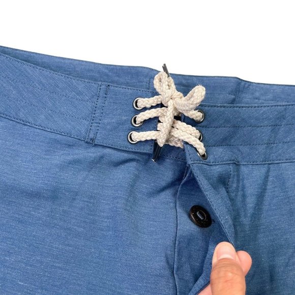 Faherty Retro Surf Stripe 7” Boardshort Blue Red Stripe- Mens 38- NWT MSRP $98 - Picture 5 of 13